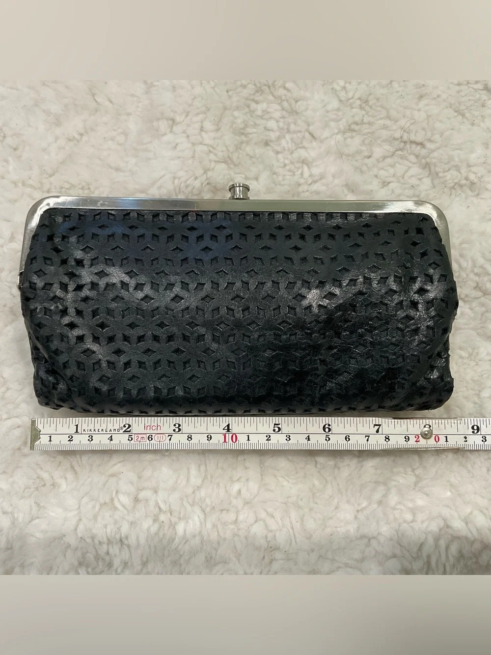 HOBO Black Textured Frame Clutch